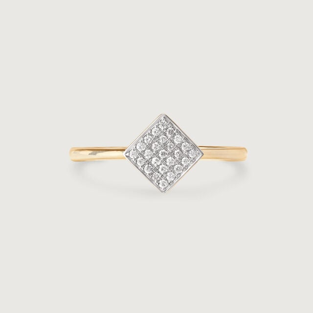 Geometric Splendour 14KT Gold & Diamond Ring,,hi-res image number null