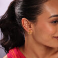 Tarpa Legacy 22KT Gold Stud Earrings,,hi-res view 2