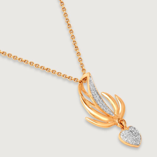 Heartbeat Wingspan 14KT Gold & Diamond Pendant,,hi-res image number null