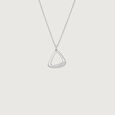 Sleek Triangle Silver Necklace,,hi-res view 3