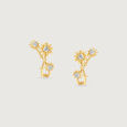 Dewdrop Daisy Diamond Hoop Earrings,,hi-res view 5