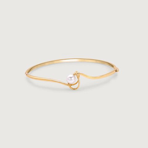 Aura Knot Pearl Bangle