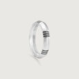 Linear Groove Silver Ring,,hi-res view 3