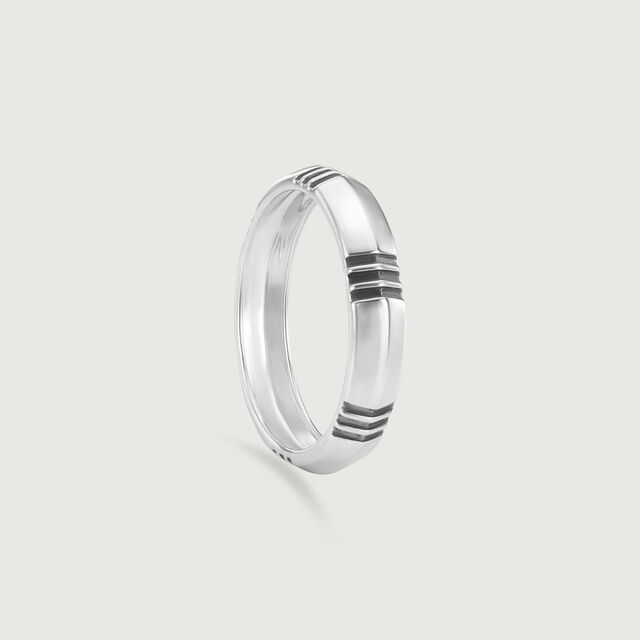 Linear Groove Silver Ring,,hi-res image number null