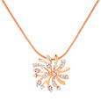 14 KT Rose Gold Classy Floral Pendant,,hi-res view 1