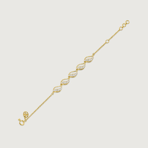 Fluid Flame Diamond Bracelet