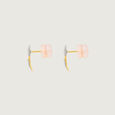 Architectural Poised Diamond Platinum Gold Stud Earrings,,hi-res view 4
