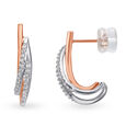 14kt White And Rose Gold Diamond Stud Earrings,,hi-res view 2