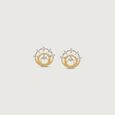 Crown Loop Diamond Stud Earrings,,hi-res view 3