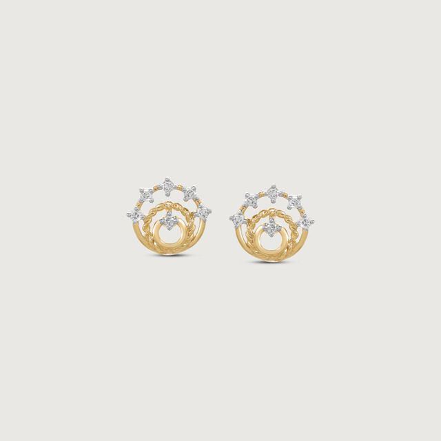 Crown Loop Diamond Stud Earrings,,hi-res image number null