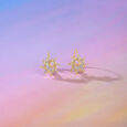 Solar Radiance Diamond Hoop Earrings,,hi-res view 1