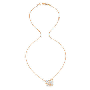 14KT Rose Gold Catch Me If You Can Diamond Pendant With Chain