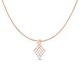 14kt Rose Gold Mesh Diamond Pendant,,hi-res view 1