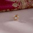 Paisley Sparkle Gold and Diamond Nose Pin,,hi-res view 1