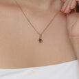 Blooming Evil Eye Gold Pendant,,hi-res view 2