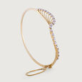 Elegant Precision Gold & Diamond Bangle,,hi-res view 5