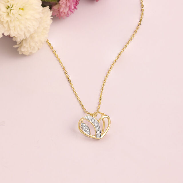 Bee Loved Heart Diamond Pendant,,hi-res image number null