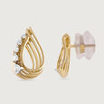 Basketry Flow Gold and Diamond Stud Earrings,,hi-res view 4
