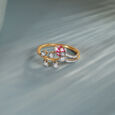 Floral Fantasy Gold & Diamond Ring,,hi-res view 1