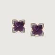 Aurora's Embrace 14KT Amethyst  & Diamond  Stud Earrings,,hi-res view 2