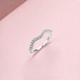Dazzling Wave Silver Finger Ring,,hi-res view 1