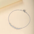 Bead Bomb Single Silver Anklet,,hi-res view 1