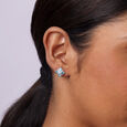 Ice Crystal Silver Stud Earrings for Women,,hi-res view 1