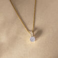 Dual Tone Gold & Diamond Pendant,,hi-res view 1