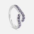 Purple Glow Silver Finger Ring,,hi-res view 4