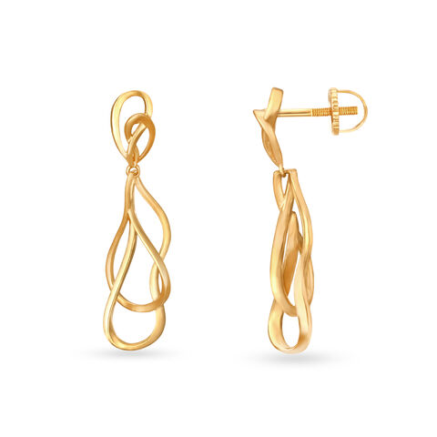 18KT Yellow Gold Music-inspired Drop Earrings
