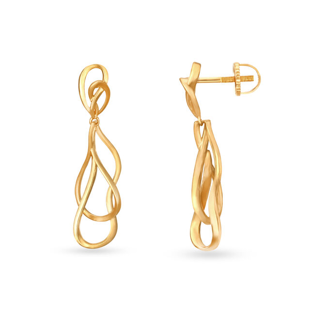 18KT Yellow Gold Music-inspired Drop Earrings,,hi-res image number null