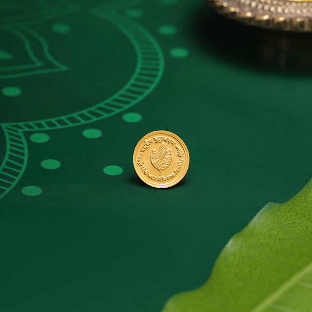 2 GM 22 Karat  Sublime Mango Leaf Gold Coin,,hi-res image number null
