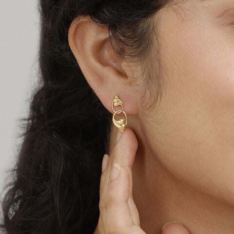 Aurora Loop Gold Stud Earrings