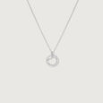 Classic Circle Silver Necklace,,hi-res view 3