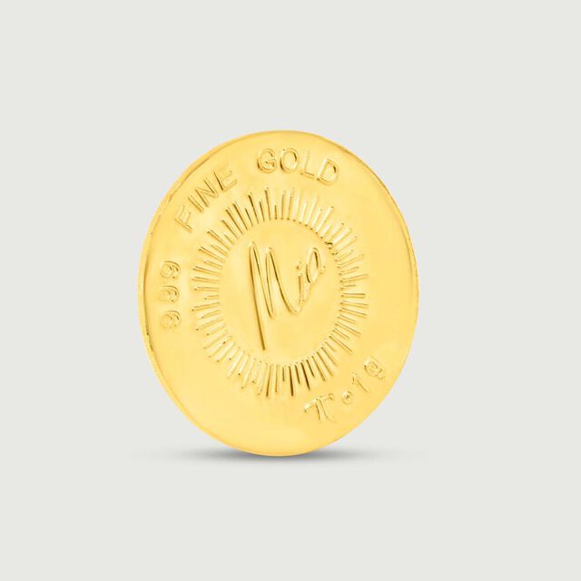 1 Gm 24 Karat Lotus Gold Coin,,hi-res image number null