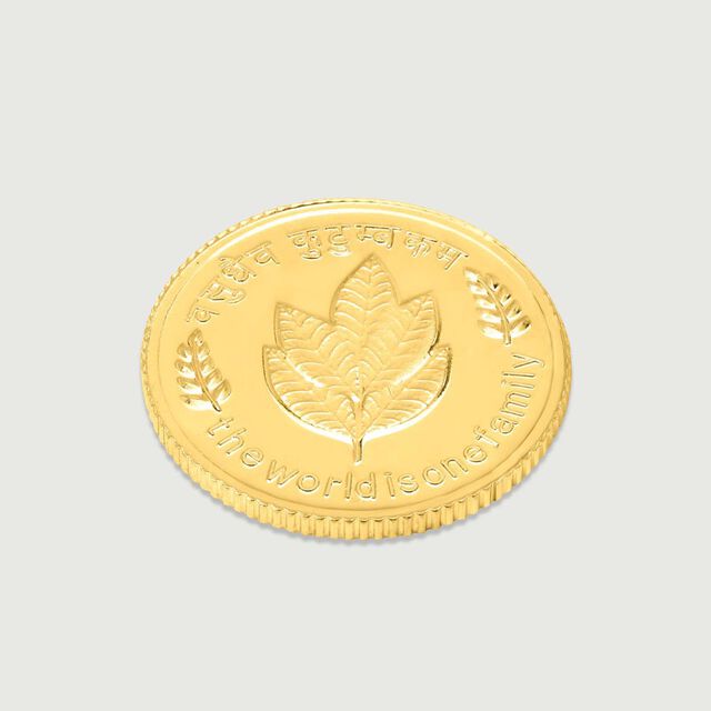 8 GM 22 Karat Sublime Mango Leaf Gold Coin,,hi-res image number null