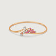 Nebula's Twilight Pink Sapphire 14KT Bangle,,hi-res view 3
