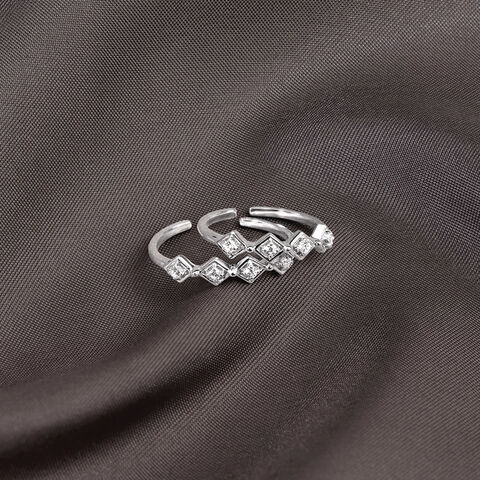Radiant Rhythm Silver Toe Rings