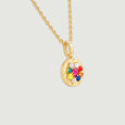 Glowing Navaratna Diamond Pendant,,hi-res view 5