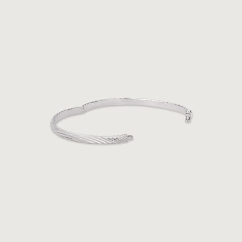 Snatched Spiral Silver Bangle