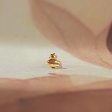 Radiant Capsule Gold and Diamond Nose Pin