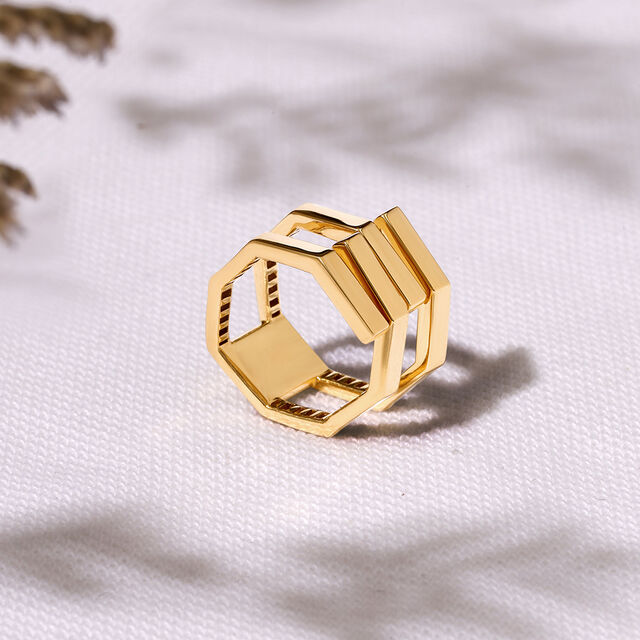 18KT Radiant Reverie Yellow Gold Ring,,hi-res view 1