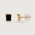 14KT Gleaming Onyx Stud Earrings,,hi-res view 4