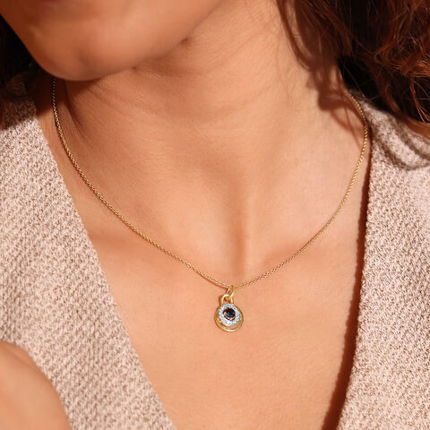 Love Lock Topaz & Diamond Pendant
