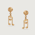 Melodic Love Note 14KT Gold Drop Earrings,,hi-res view 3