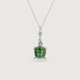 Emerald Oasis Turtle Silver Charm,,hi-res view 2