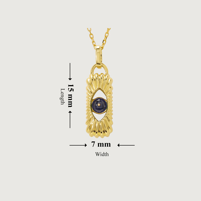 Radiant Elegance 18KT Chain Blue Sapphire Pendant with chain,,hi-res view 7