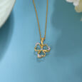 Lucky Charm 14KT Gold & Diamond Pendant,,hi-res view 1