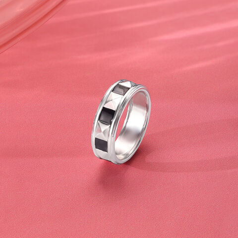 Bold Facet Silver Ring