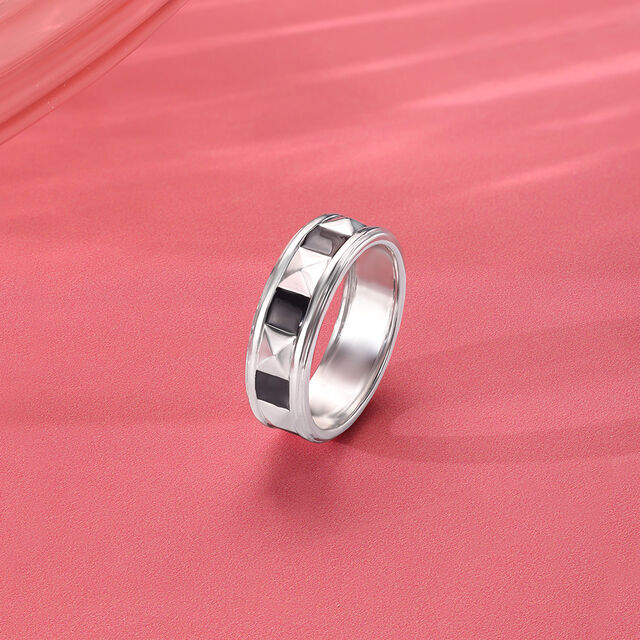 Bold Facet Silver Ring,,hi-res image number null